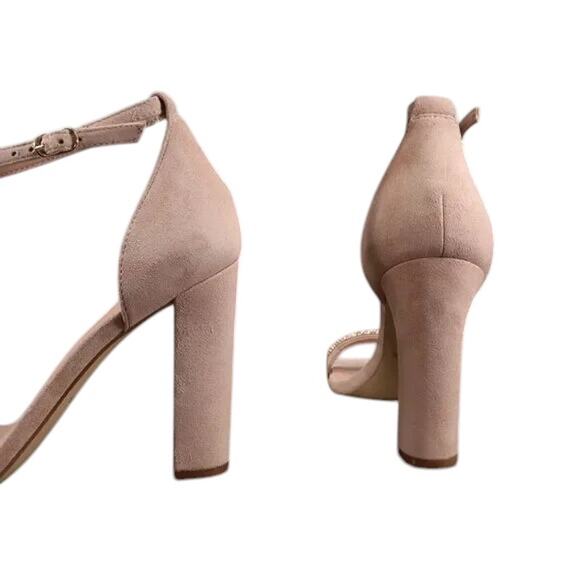 Marc Fisher Shoes Womens 7.5 Sandal Block Heel Ankle Strap Square Toe Leather - Picture 10 of 12